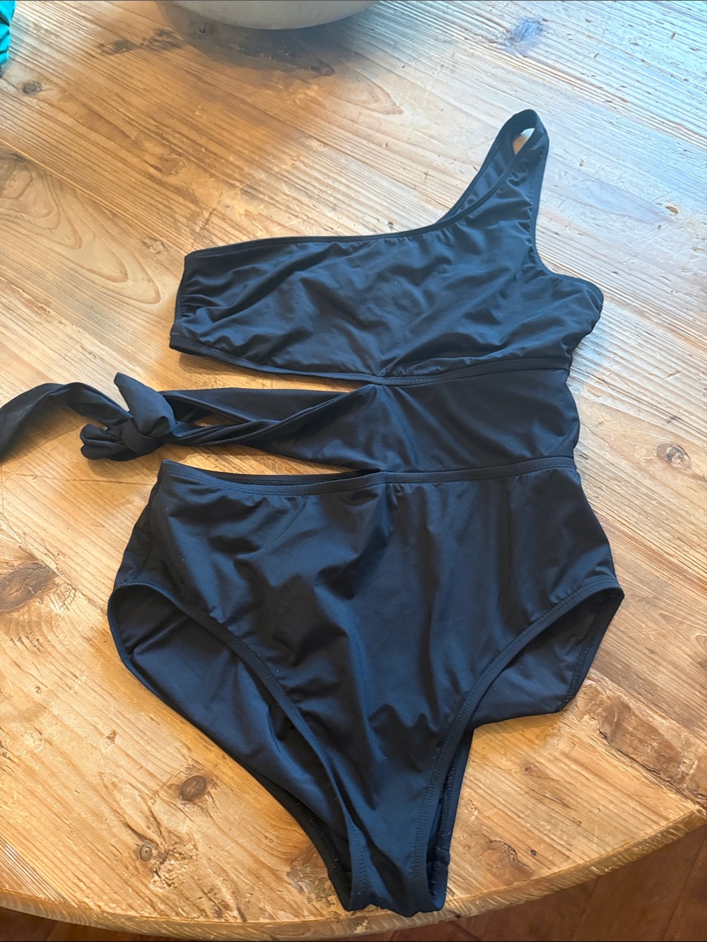 La Blanca Black One-Piece Swimsuit with Side Tie Detail